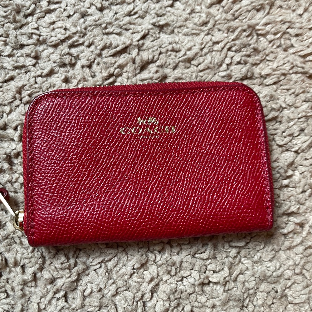 Coach Cherry Red Leather Wallet